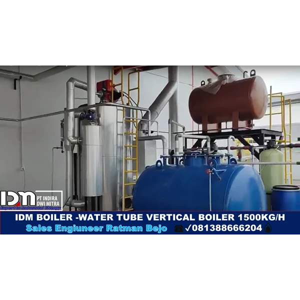 Boiler 1000kgVertical Fuel Gas -PT Indira Dwi Mitra