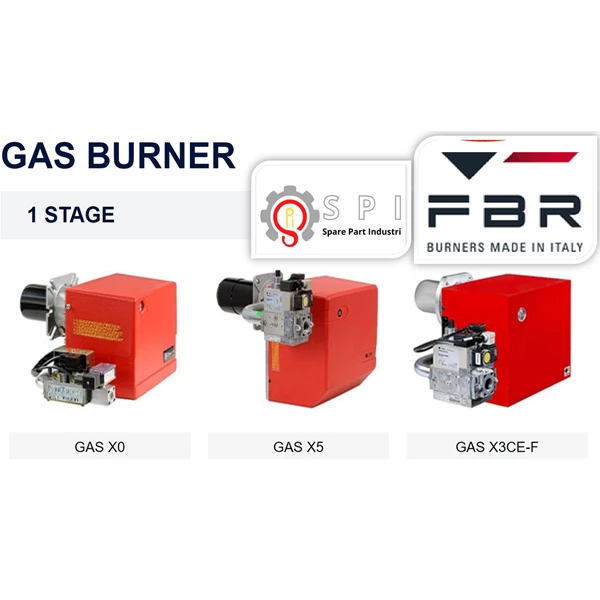 FBR Gas X3 CE TC GPL + RAMPA 1 Kapasitas : 69.8 ~ 174 kW power  200W 230V 50Hz