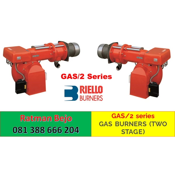 Riello Gas 3/2 Two Stage Gas Burners GAS 3/2  80/130 ÷ 350 kW untuk Oven dan Boiler
