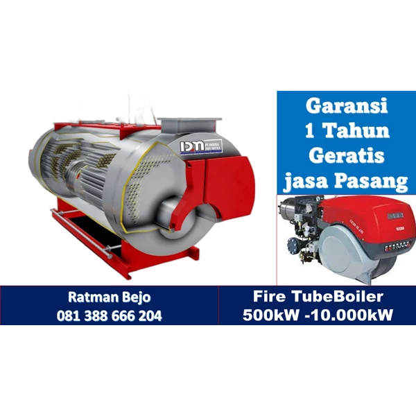  Fire Tube Steam Boiler fuel Oil and Gas -Dual Fuel Burner 500kg-20.000kg